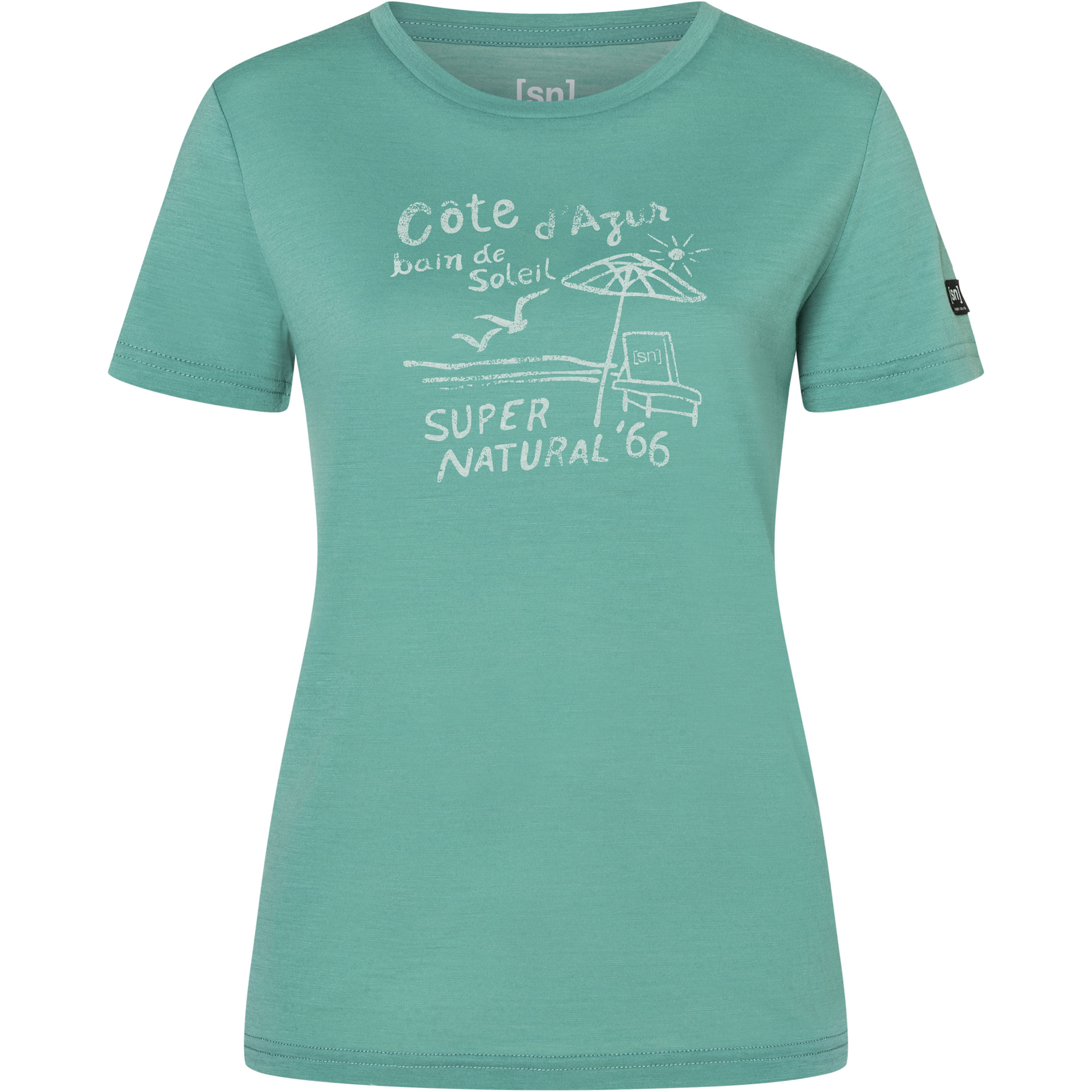 Super.Natural Cote D'azur Damen T-Shirts tuerkis Größe XS Lifestyle Hautfreundlich Merinowolle