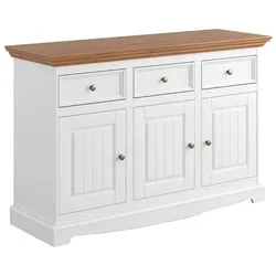 Kommode Sideboard in Weiß mit drei Schubladen