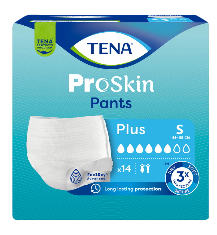 Tena Proskin Pants Plus Small - 4 paquets de 14 protections