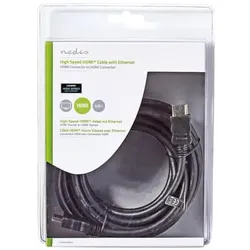 Nedis CVGB34000BK50 High Speed HDMI-Kabel, 5 Meter, mit Ethernet HDMI-Stecker