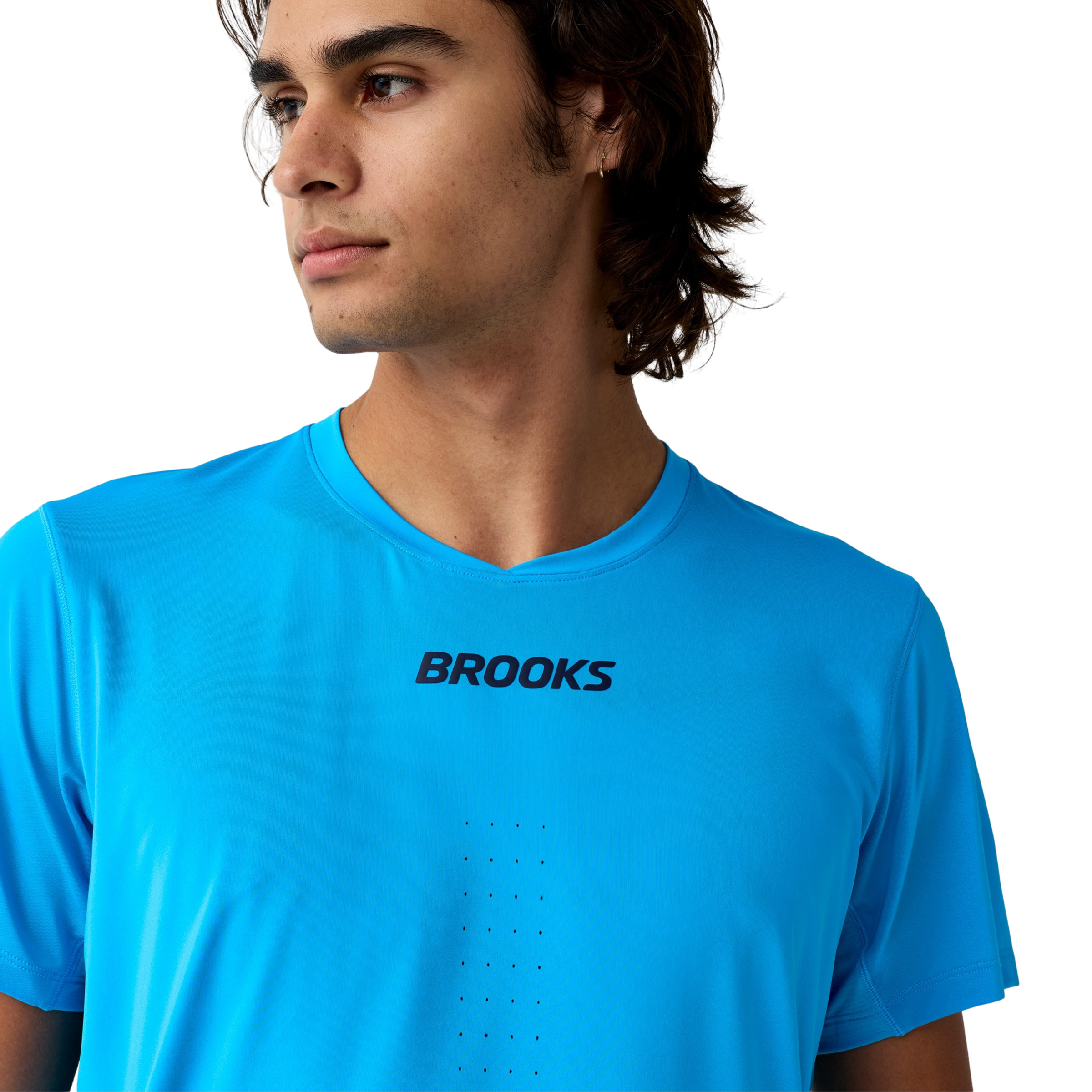 Brooks Dash Cooling Herren Laufshirts blau Größe S Laufen Geruchsneutralisierend