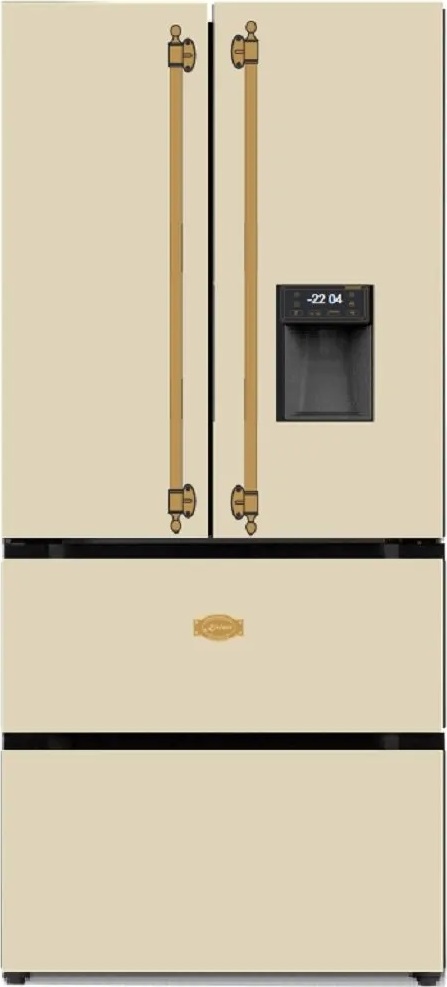 Kaiser KS 80425 ElfEm Retro Kühlschrank, Side-by-Side Kühl Gefrier Kombi, No Frost 506 L