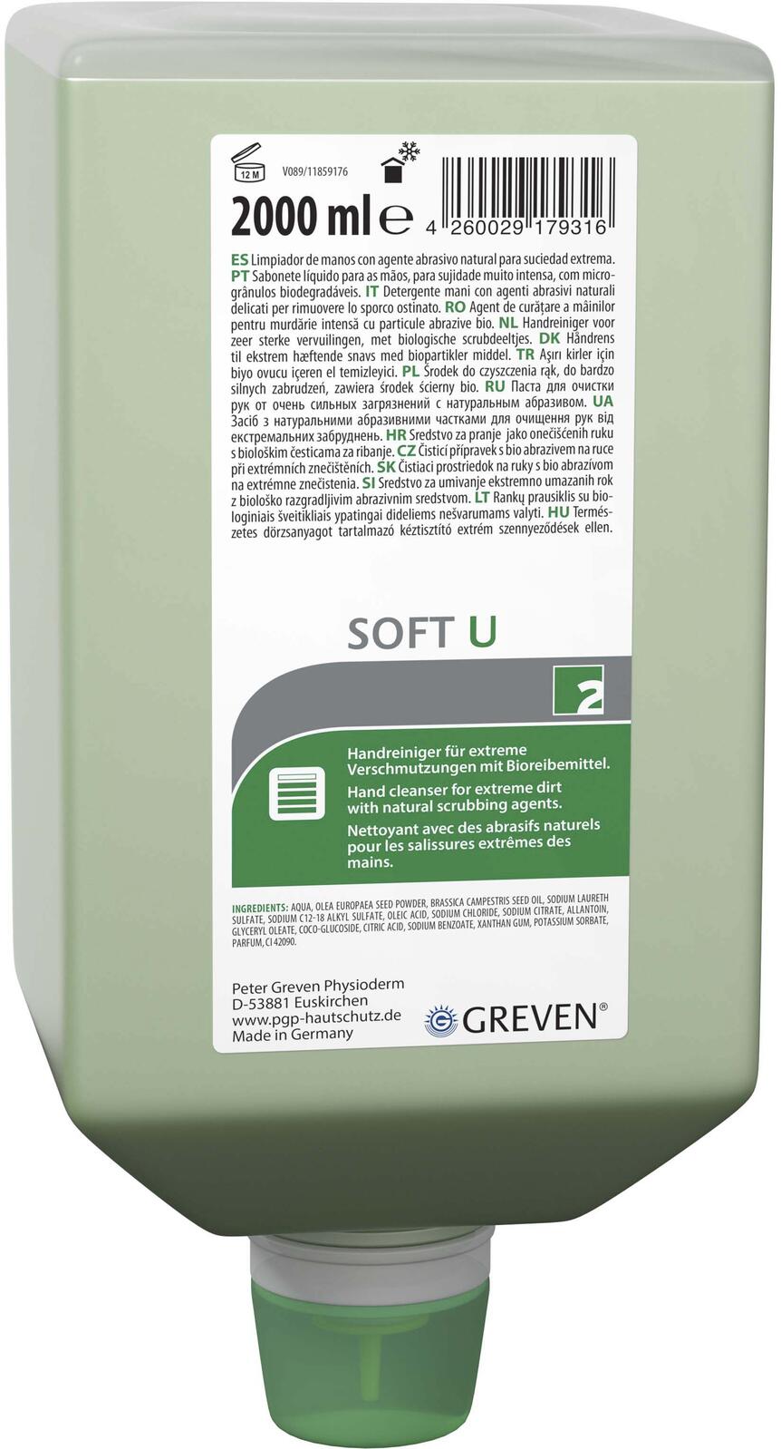 GREVEN® SOFT U Handreiniger 2,0 l 14211003