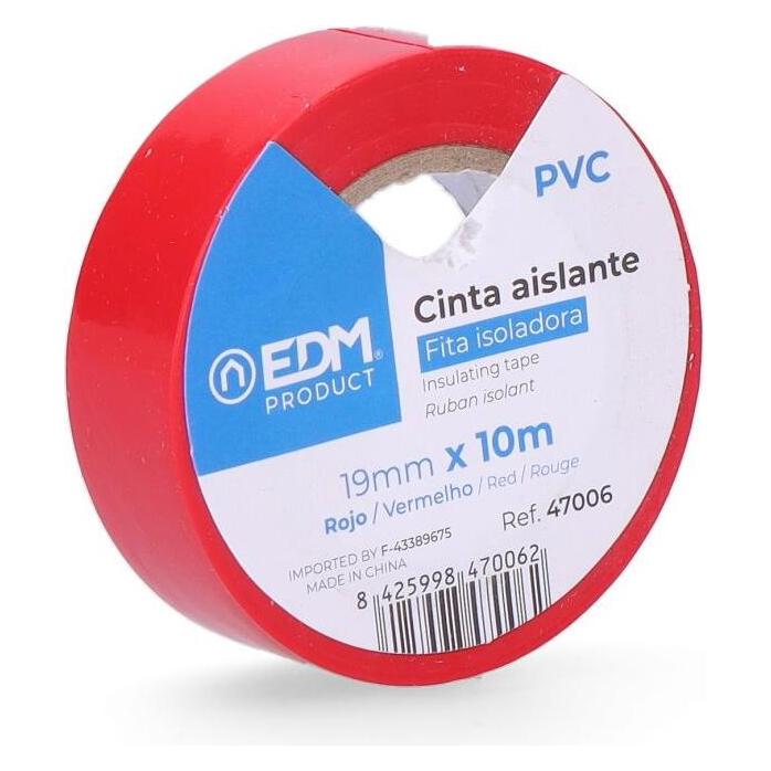 EDM Rotes Supra-Qualitätsisolierband 19 mm x 10 m (19 mm) (49455799)