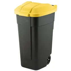 Curver MOBILE REFUSE BIN O/W 110L BBY224, Abfalleimer, Schwarz, Gelb