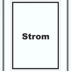 HB-Druck Strom Aufkleber mit Text Anschluss hochkant A5 (148x210mm)