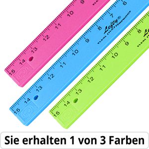 Kum Lineal L1 Flexi-Lefty 2012129, 15 cm, Kunststoff, farbig sortiert, Linkshänder