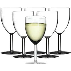 KUNSTSTOFF-WEISSWEINGLÄSER Outdoor transparent 200 ml 6er Set