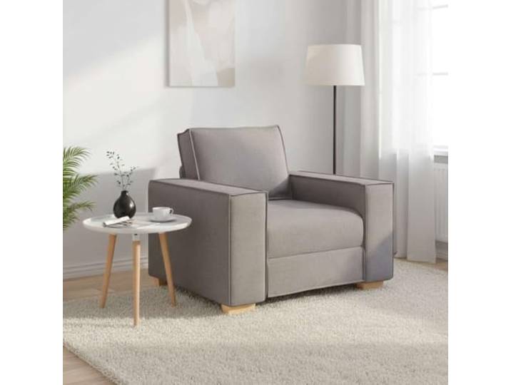 KGTKGTYER Sofa-Sessel Taupe 100x78x84 cm Polster-Stuhl Stabiler Holz-Metall-Rahmen, Breite Armlehnen, Vielseitige Nutzung