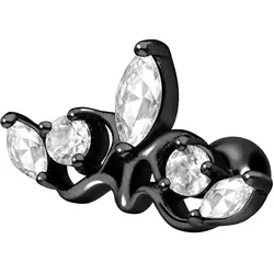 Titan Ohrpiercing mit Innengewinde GOTISCHE KRONE