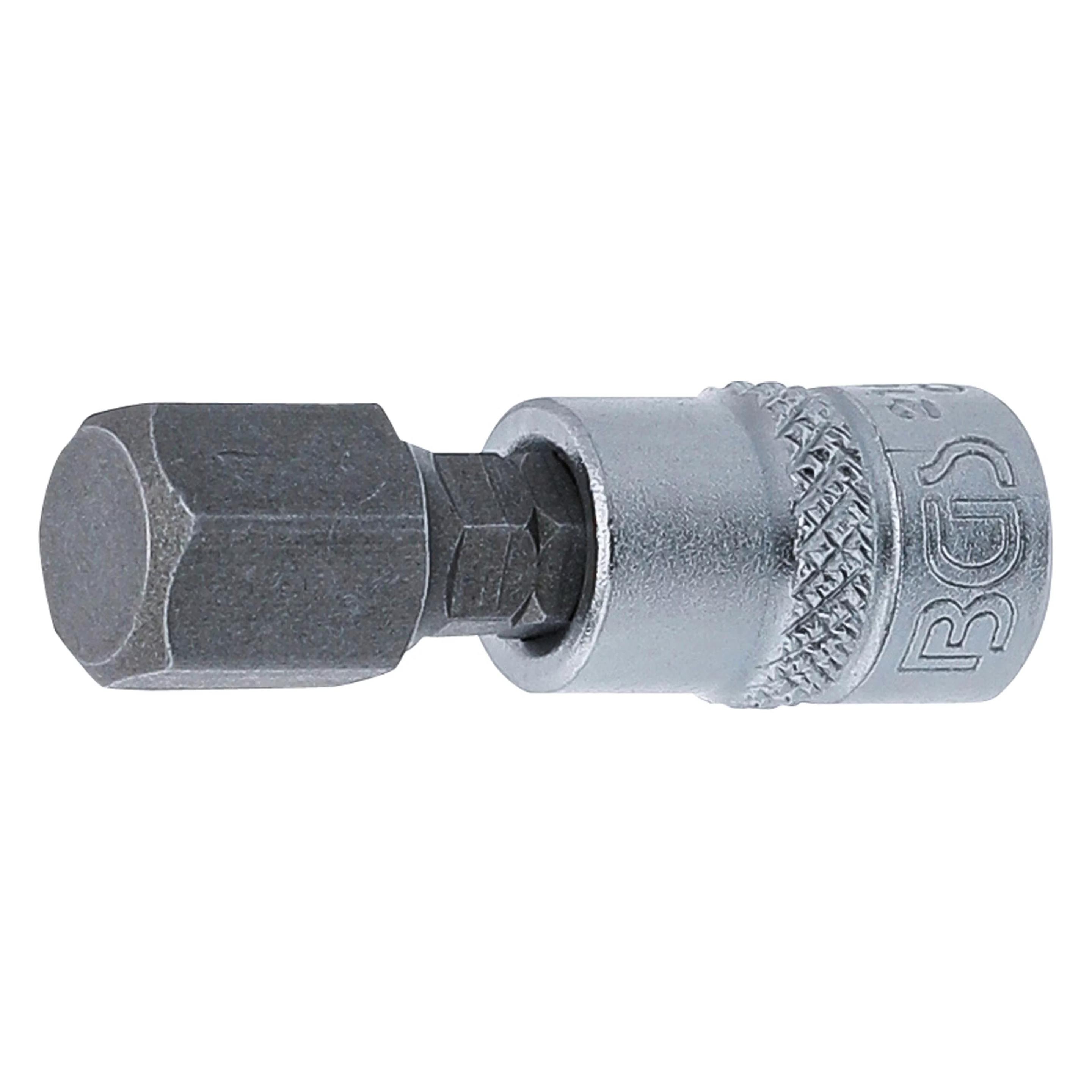 BGS Bit-Einsatz Antrieb Innenvierkant 6,3 mm (1/4") Innensechskant 10 mm (2161-10)