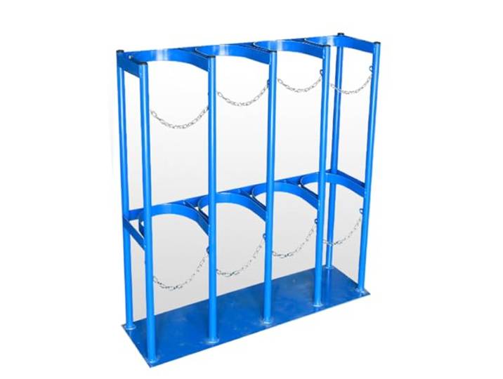 Gasflasche Halterung Gasflaschenhalter Flaschenhal Flaschenschrank für Lagerung 8L 10L Stickstoff Acetylen Wasserstoff, Festes Flaschenregal mit Schutzkette und Schrauben, Schul-Laborflaschen-Tankgest