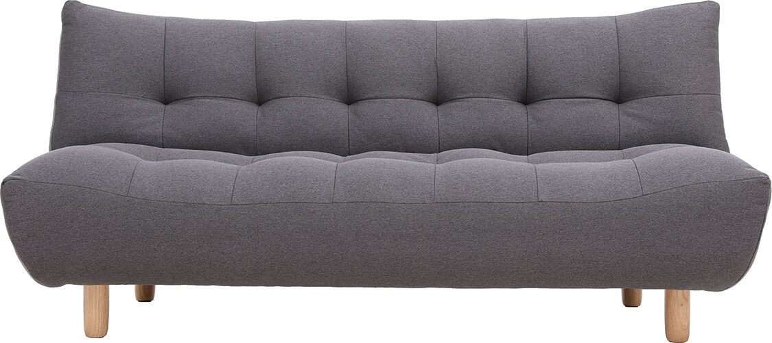 Miliboo Design-Schlafsofa skandinavisch Dunkelgrau und Eiche YUMI