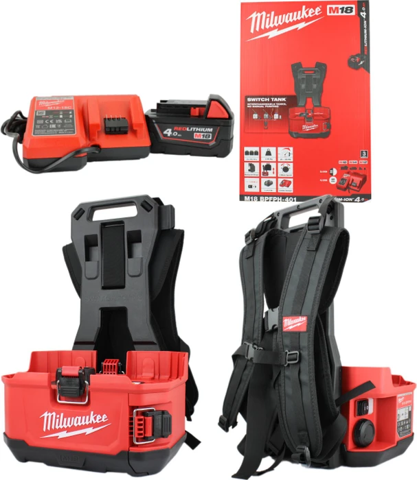 Milwaukee Akku Rucksack für Sprühgerät Basisgerät M18BPFPH-401 (18 V) (4933464962)