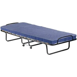 Dmora Klappbett Piera, Feldbett Platzsparendes mit 15 Lattenrost, inklusive Schutzhülle, 100% Made in Italy, 80x200x40 cm, inklusive memory Matratze