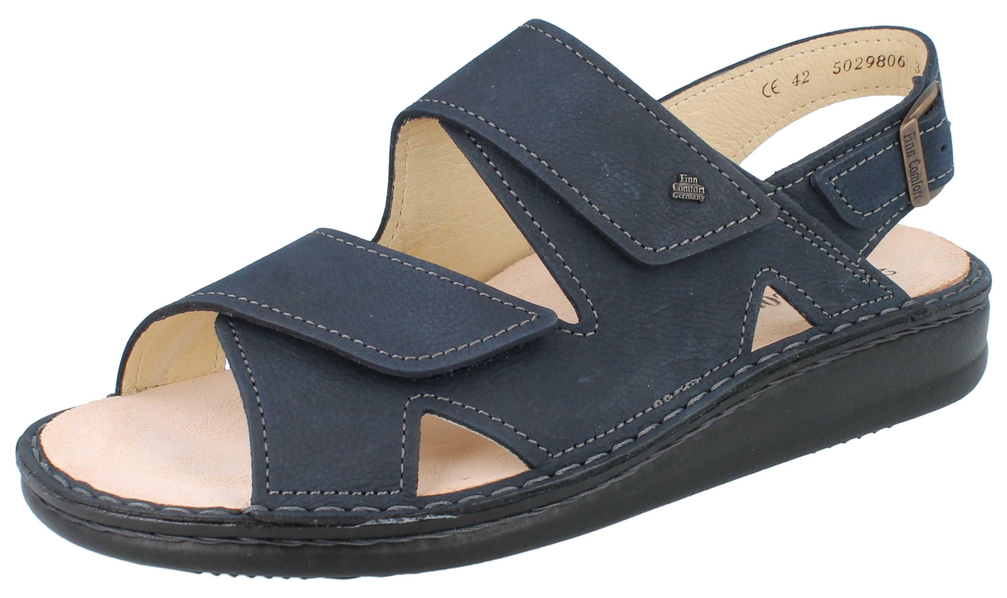 FINN COMFORT Toro Soft Herren Sandale dunkelblau Nubukleder - Größe: 47