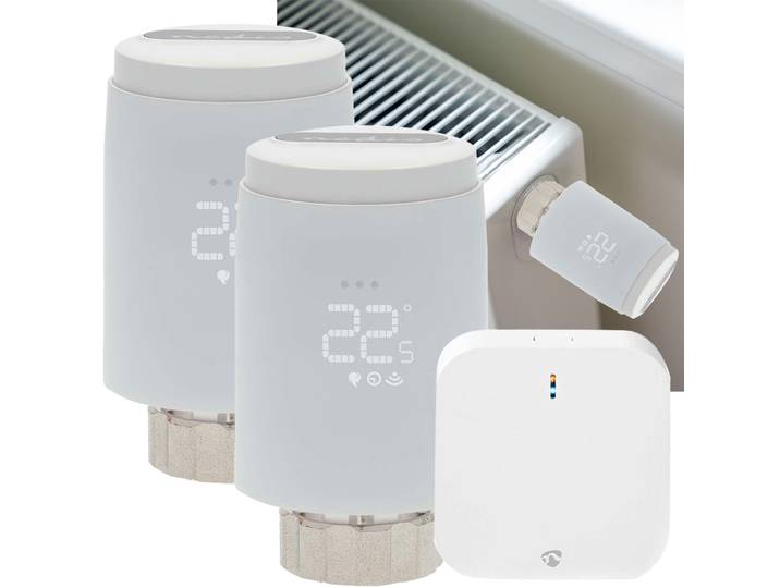2er-Set Smartes Heizkörperthermostat inkl. Zigbee-Gateway