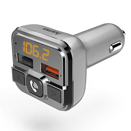 Hama Bluetooth FM-transmitter met handsfree-functie en USB-aansluiting, Zilver