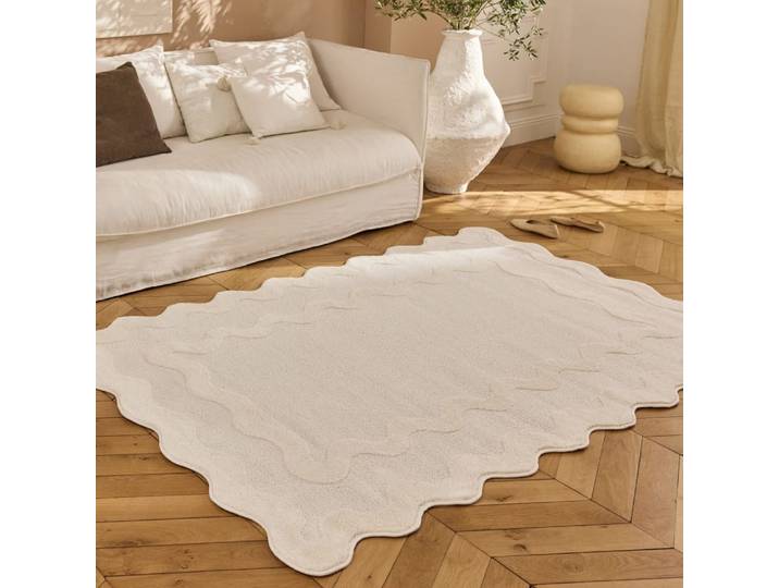 Tapis wavy blanc 150x220 cm