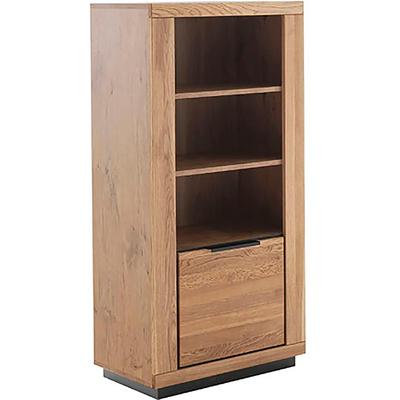 Highboard MCA LIVING "Greno Regal", beige (naturfarben), B:72cm H:142cm T:40cm, Holzwerkstoff, Massivholz, Sideboards, Highboard, durchgehende Lamelle