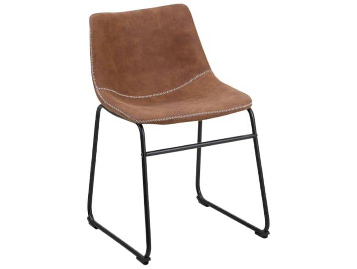 Beliani Bequeme und stilvolle Stühle im Retro-Design 2er Set braun Batavia