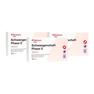 Schwangerschaft Phase 0 RedCare Kapseln 3er-Pack 3x60 St