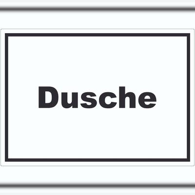 HB-Druck Dusche Aufkleber mit Text Hygiene waschen waagerecht A0 (841x1189mm)