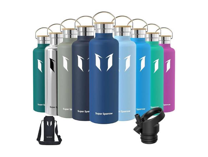 LuxusKollektion Thermoflasche Trinkflasche Edelstahl Thermosflasche Auslaufsicher 1000 ml Kobalt