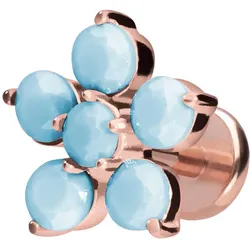 Titan Labret mit Push Fit BLUME + SYNTHETISCHE TÜRKISE