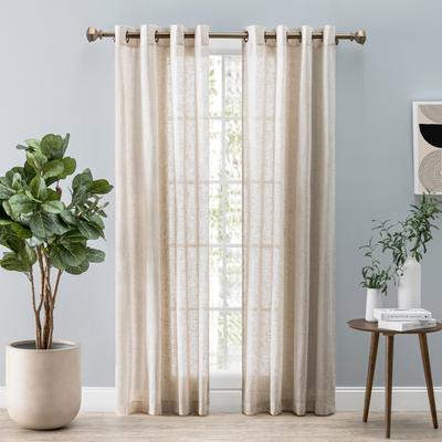 Ricardo Shannon Premium Slubbed Linen Grommet Curtain Panel