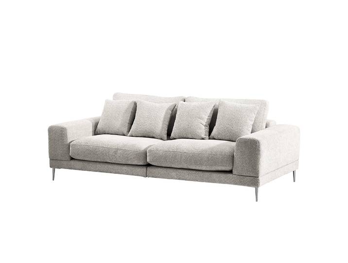 Canapé 3 places Kelson Vert/Gris Bouclè Abby 243 x 92 x 103cm Moderne