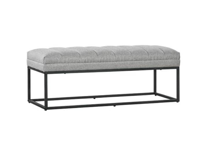 HOMCOM zitbank linnenlook 120x44x45,5 cm lichtgrijs