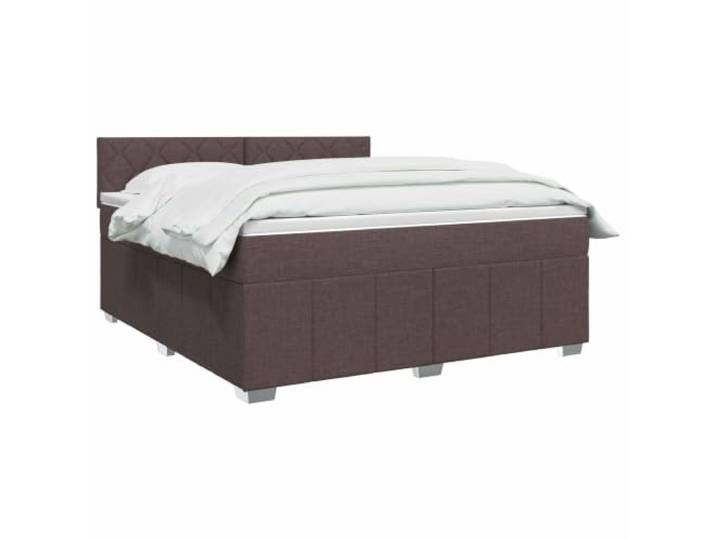 vidaXL Boxspringbett mit Matratze Dunkelbraun 140 x 200 cm Stoff Passt die Unterstützung an deine gewünschte Höhe an, Beleuchte deinen Raum mit flexibler Beleuchtung, Bietet ausgewogene