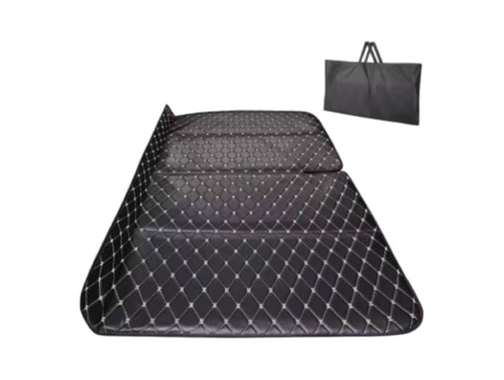 LCQSYE Auto-Reisebett für Schlafen auf dem Rücksitz Pad verstellbare klappbare Campingmatratze für Outdoor-Reisen(Black Gold)