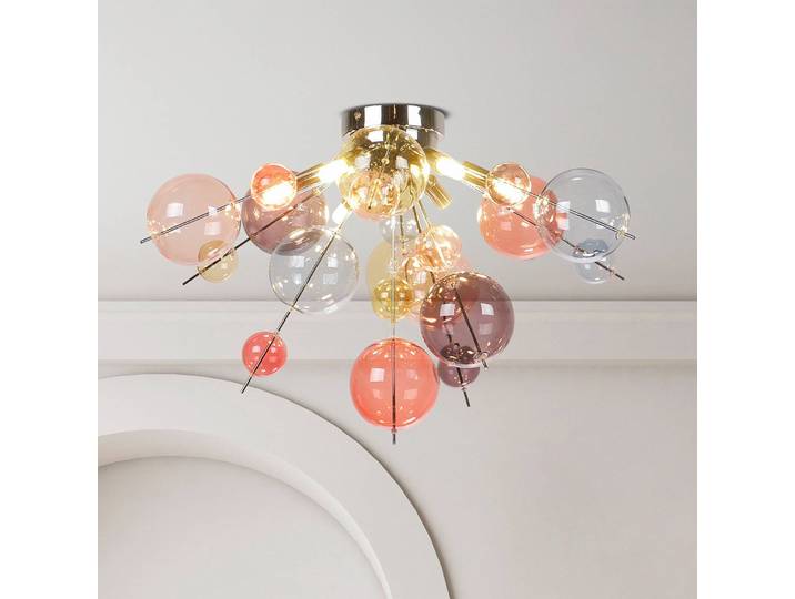 Näve Deckenlampe Explosion, dimmbar, Multicolour, für Wohn- / Esszimmer, Glas, Deckenlampe