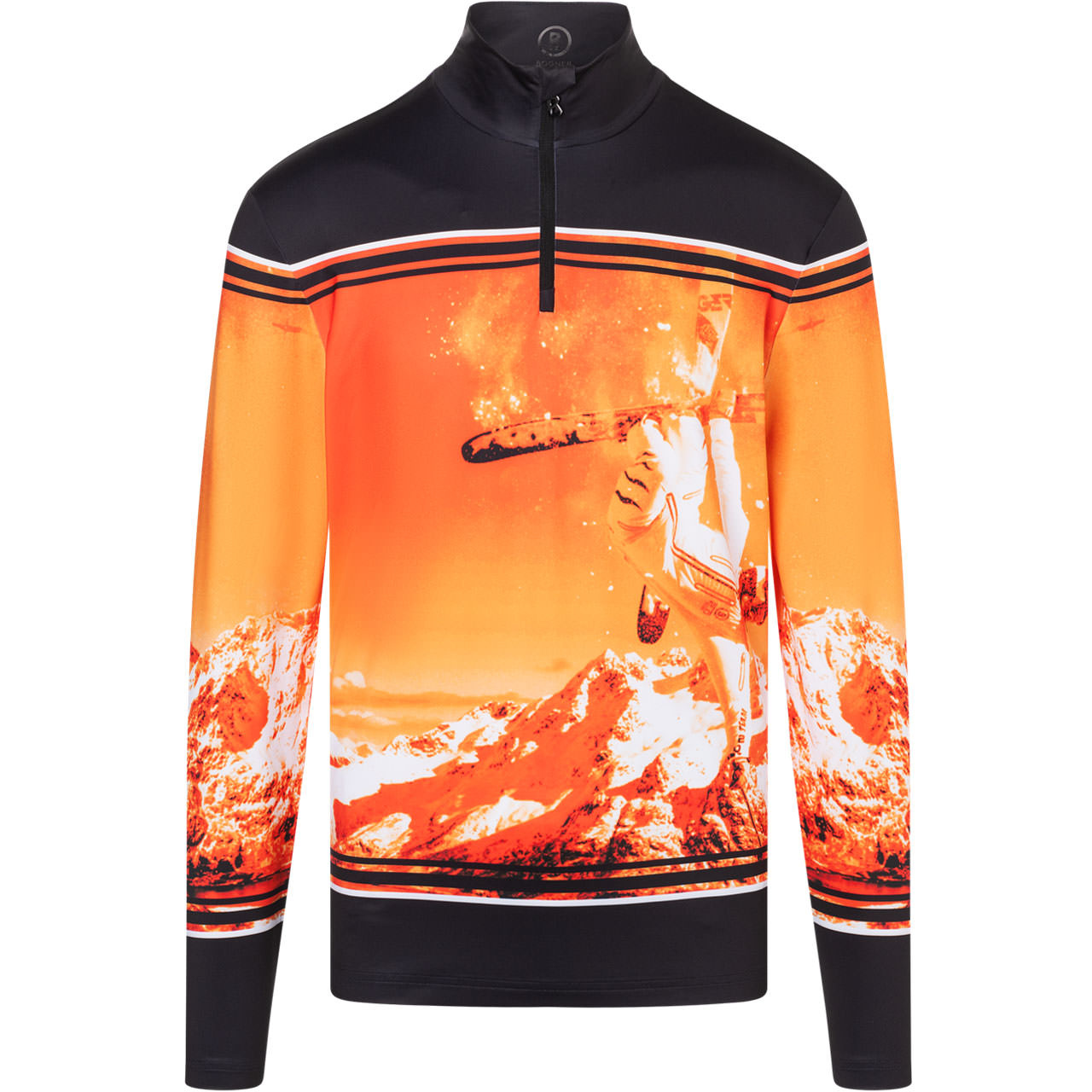 Bogner Herren Skishirt VERTI PRINT orange - M