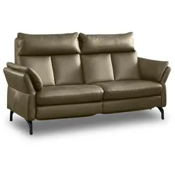 Polsteria Sofa Galati Leder Grün Olive 198 cm