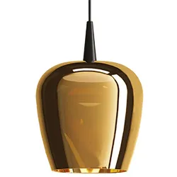Zafferano Pendelleuchte Bilia 230V Nude LED 8W 3000K Mundgeblasener Borosilikatglas-Diffusor Farbe Schwarz und Bronze Durchmesser 18 cm