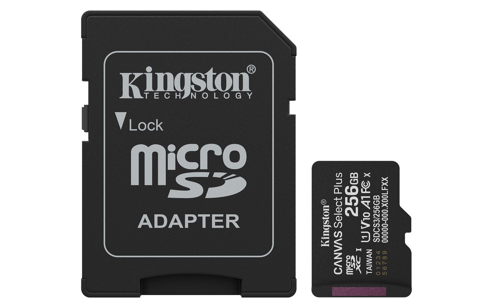 Kingston Canvas Select Plus - Flash-Speicherkarte - 256 GB SDCS3/256GB