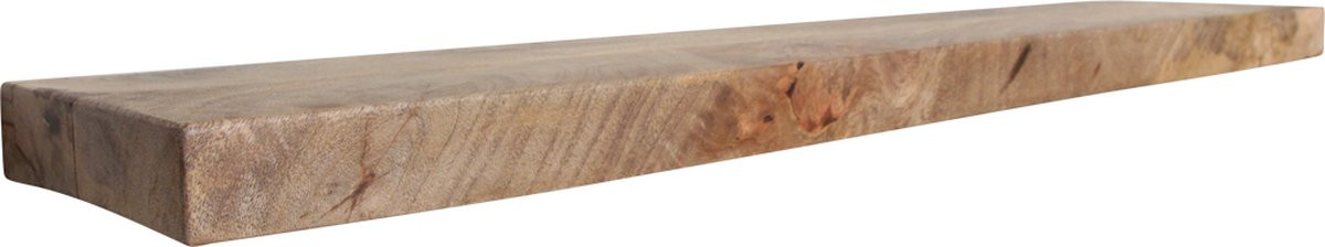 Raw Materials Wandplank zwevend - Natuurlijk mangohout
