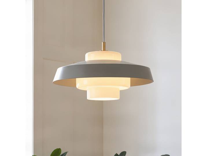 Suspension Rico, verte, Ø 38 cm, métal/verre - Nola - Salle à manger - Design - Avec abat-jour