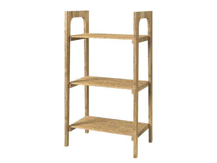 Étagère massive - Variante C 56 x 102 x 38cm Bois/Marron