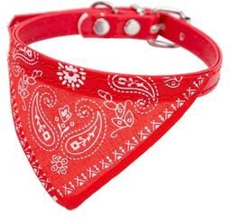 Inspired Finds Paws & Prints Adjustable Pet Bandana Collar For Cats And Small Dogs red