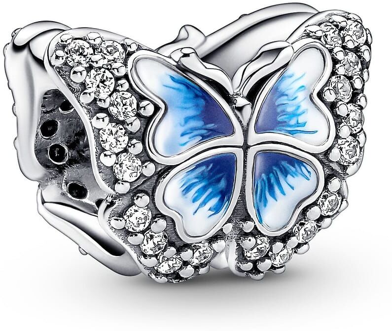 Charm Pandora Scintillant Papillon Bleu Femme