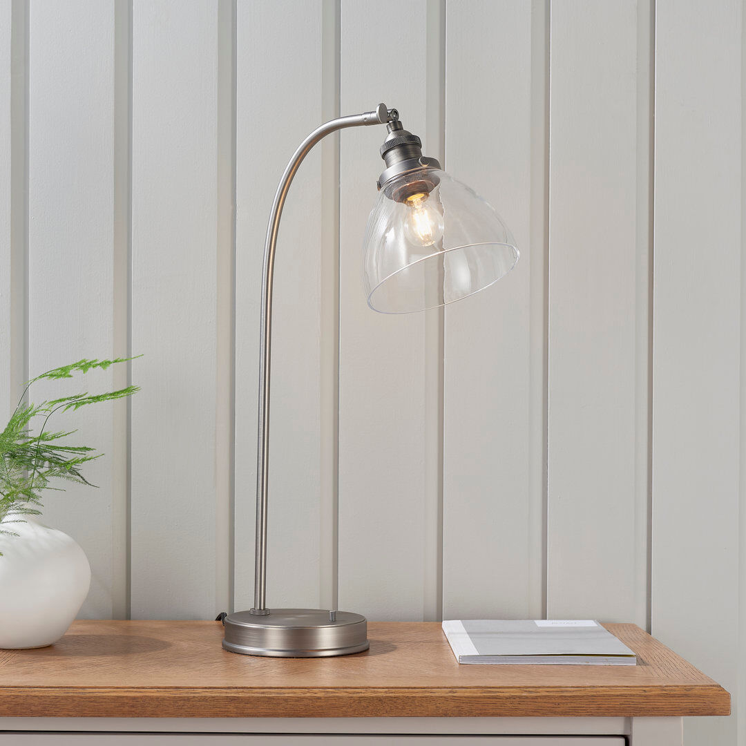 Breakwater Bay Anais Metal Desk Lamp Brushed Silver 53.3cm H X 15cm W X 30cm D