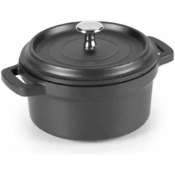 Lacor Bratentopf Mini schwarz mit Deckel D10cm H5cm 0.24lt, Pfanne + Kochtopf, Schwarz