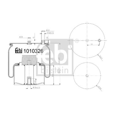 FEBI BILSTEIN 1010326 2. Vorderachse für MAN