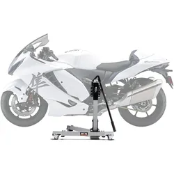 Zentralständer EVOLIFT® für Suzuki Hayabusa Power Edition 22- Shadow Edition (Grundfarbe: Grau) Ohne Ohne Ohne Mit Werbeschild