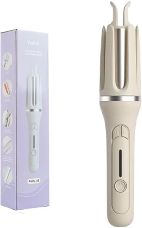 INF Automatischer Lockenstab (EU-Stecker) – 32mm Lockeneisen für mühelose Wellen Gelb