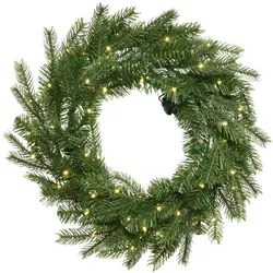 Everlands Künstlicher Tannenkranz Ø50cm mit 50 LED`s GRANDIS - D/H ca. 50.00x8.00